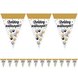 Elegantná vlajková girlanda so vzorom balónov Boldog Szülinapot! - 5 m