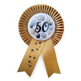 Elegantný balónikový odznak s číslom 50