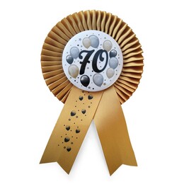 Elegantný balónikový odznak s číslom 70