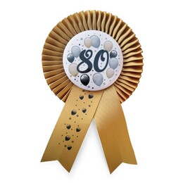 Elegantný balónikový odznak s číslom 80