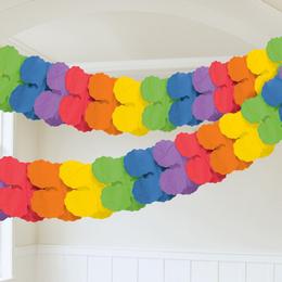 Papierová girlanda - farebná, 3,6 m