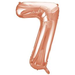 Fóliový balón číslo 7,  rosegold, 86 cm, Super Shape, 34 inch