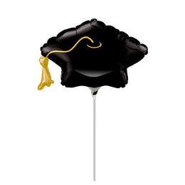 14 inch Mini Grad Cap - fóliový balón na paličke promočný klobúk