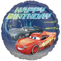 18 inch Cars - Happy Birthday - narodeninový fóliový balón Autá