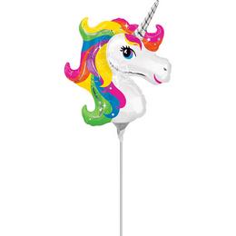 Rainbow Unicorn - Jednorožec Mini Shape fóliový balón