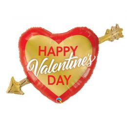 Fóliový balón srdce Happy Valentines Day 99 cm