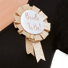 Glitrovaný odznak pre nevestu s nápisom Bride To Be