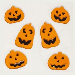 Halloweenska gélová dekorácia na okno tekvice - 6 ks