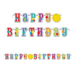 Party banner - na narodeniny, s balónmi, 213 cm