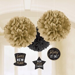 Happy New Year Silvestrovský set dekorácií 3ks / balík