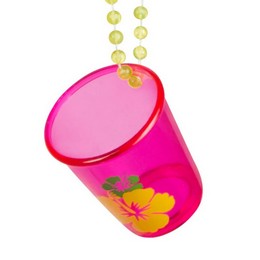 Havajský ružový poldecák do krku s kvetinovým vzorom 