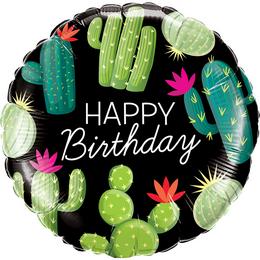 18 inch Cactuses Happy Birthday - fóliový narodeninový balón s kaktusom