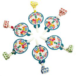 Jamboree party frkačky s maďarským nápisom Boldog Szülinapot - 6 ks