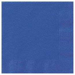 Royal Blue papierové party servítky - 33 cm x 33 cm, 20 ks