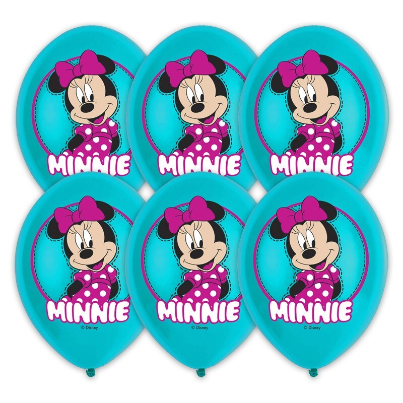 11 inch Minnie Mouse latexové balóny 6 kusov/ balenie