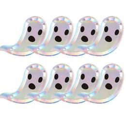 Malé strieborné taniere v tvare duchov -8 ks, 14,5 cm