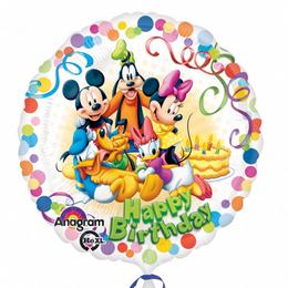 Fóliový balón - na narodeniny, Mickey Mouse a priatelia, 43 cm