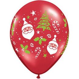 11 inch balón - Mikuláš a vianočný stromček (50 ks/bal)