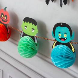 Milá halloweenska dekorácia z voštinového papiera, 300 cm