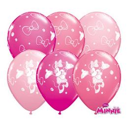 Balón - Minnie Mouse, farebný mix , 28 cm, 25 ks