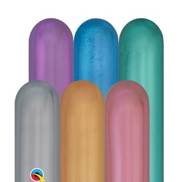 Mix farieb(Chrome) party modelovacie balóny - 100 ks