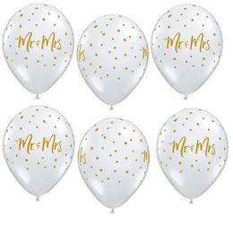 Mr. & Mrs. Dots Diamond Clear svadobné balóny (25 ks/balenie)