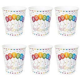 Narodeninové party poháre Boldog Szülinapot! 6ks, 250ml