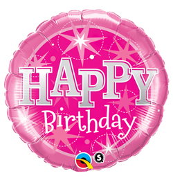 36 inch fóliový balón na narodeniny Birthday Pink Sparkle 