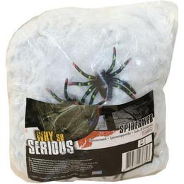 Obrovská biela pavučina so 6 pavúkmi na Halloween, 500 g 