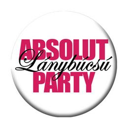 Odznak s maďarským nápisom Absolut Lánybúcsú Party - 5,5 cm