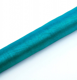 Organza - tyrkysovo modrá návin na rolke (36 cm x 9 m)