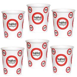 Papierové party poháre s motívom zákazovej dopravnej značky s maďarským nápisom Boldog Szülinapot, 250 ml, 6 ks