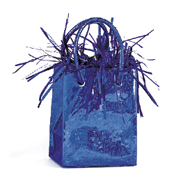 Závažie na balóny - prizmatická tmavo modrá mini darčeková taška, 160 g