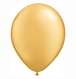 11 inch zlatý metalický latexový balón (6 ks/bal)