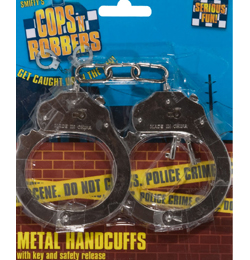 Kovové putá na ruky s kľúčom