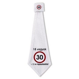 Party kravata s maďarským nápisom Nem vagyok 30...