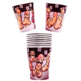 Party poháre na dámsku rozlúčku so slobodou so vzorom Willy - 270 ml, 10 ks