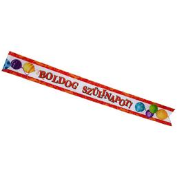 Party šerpa s balónovým motívom s maďarským nápisom Boldog Szülinapot