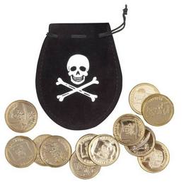 Pirátsky mešec s mincami 