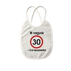 Podbradník k narodeninám s maďarským nápisom Nem vagyok 30? s motívom zákazovej dopravnej značky