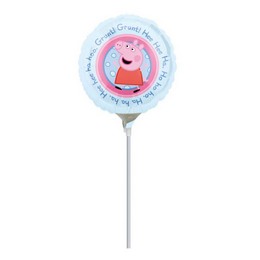 Prasiatko Peppa - Peppa Pig fóliový balón na paličke 