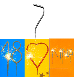 Strieborná prskavka v tvare čísla - 7