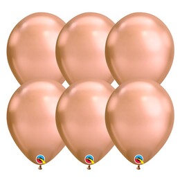 Rosegold (Chrome) staroružové latexové balóny, 28 cm, 6 ks