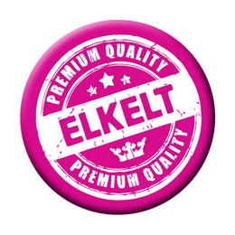 Ružovo-biely odznak na dámsku rozlúčku so slobodou s maďarským nápisom Elkelt - 5,5 cm