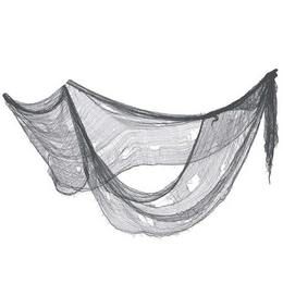 Sivá dekoračná textília na Halloween - 76 cm x 228 cm