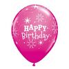 11 inch balón na narodeniny Birthday Sparkle Wild Berry (6 ks/bal)