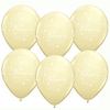 11 inch Ivory Silk svadobné balóny s kvetinkovým vzorom a s maďarským nápisom Sok Boldogságot (25 ks/balenie)