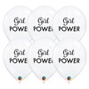 11 inch latexové balóny priesvitné Girl Power, 25ks, 28 cm