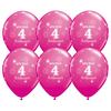 11 inch Sparkle Wild Berry narodeninový balón s maďarským nápisom Boldog 4. Szülinapot (6 ks/balenie)