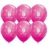 11 inch Sparkle Wild Berry narodeninový balón s maďarským nápisom Boldog 9. Szülinapot (6 ks/balenie)